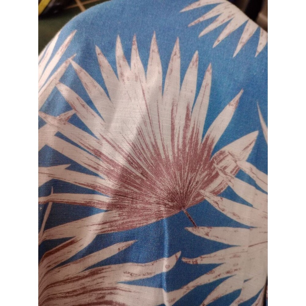 Ted Baker London Men’s Hawaiian Tropical Palm Leaf Print Button Front Shirt 3 M